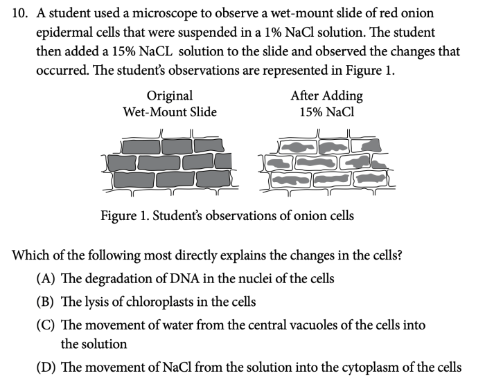 Ap bio unit 1 mcq practice