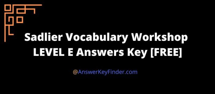 Vocabulary workshop level a answers