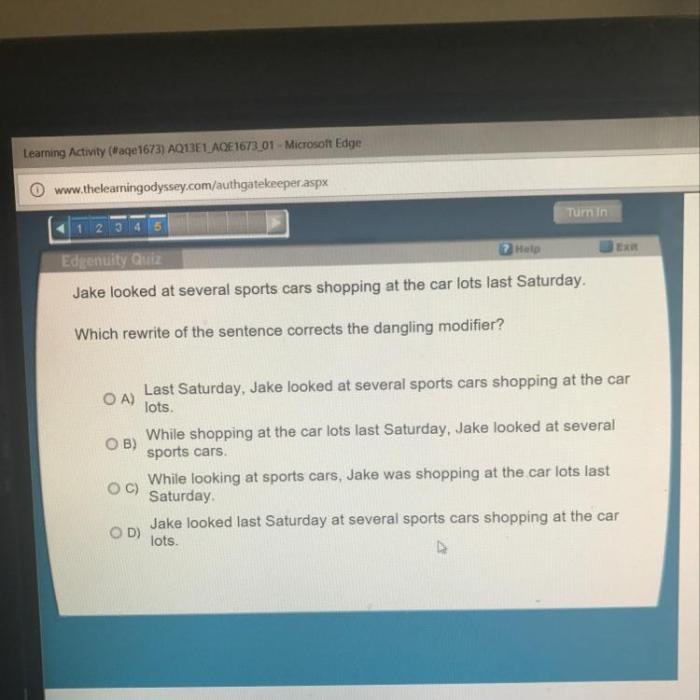 Which sentence corrects the shift in agreement