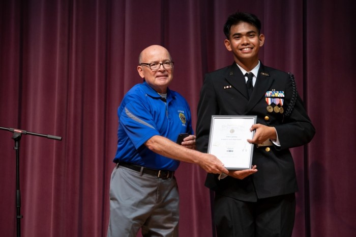 The retired enlisted association jrotc award